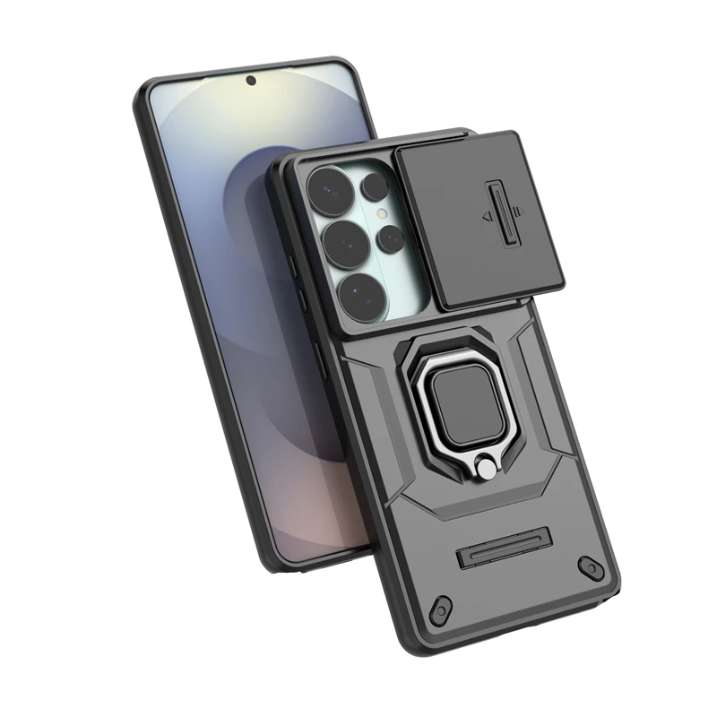 Etui z przesuwaną osłoną aparatu do Samsung Galaxy S26 Ultra, odporne na wstrząsy, z uchwytem na telefon i magnetycznym mocowaniem. — zdjęcie produktu 2