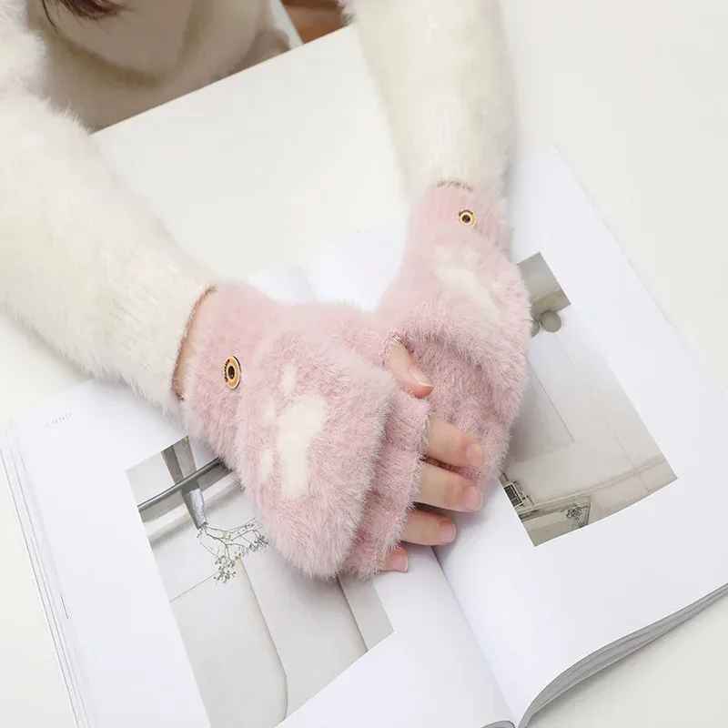 Plush Gloves For Wo… - image