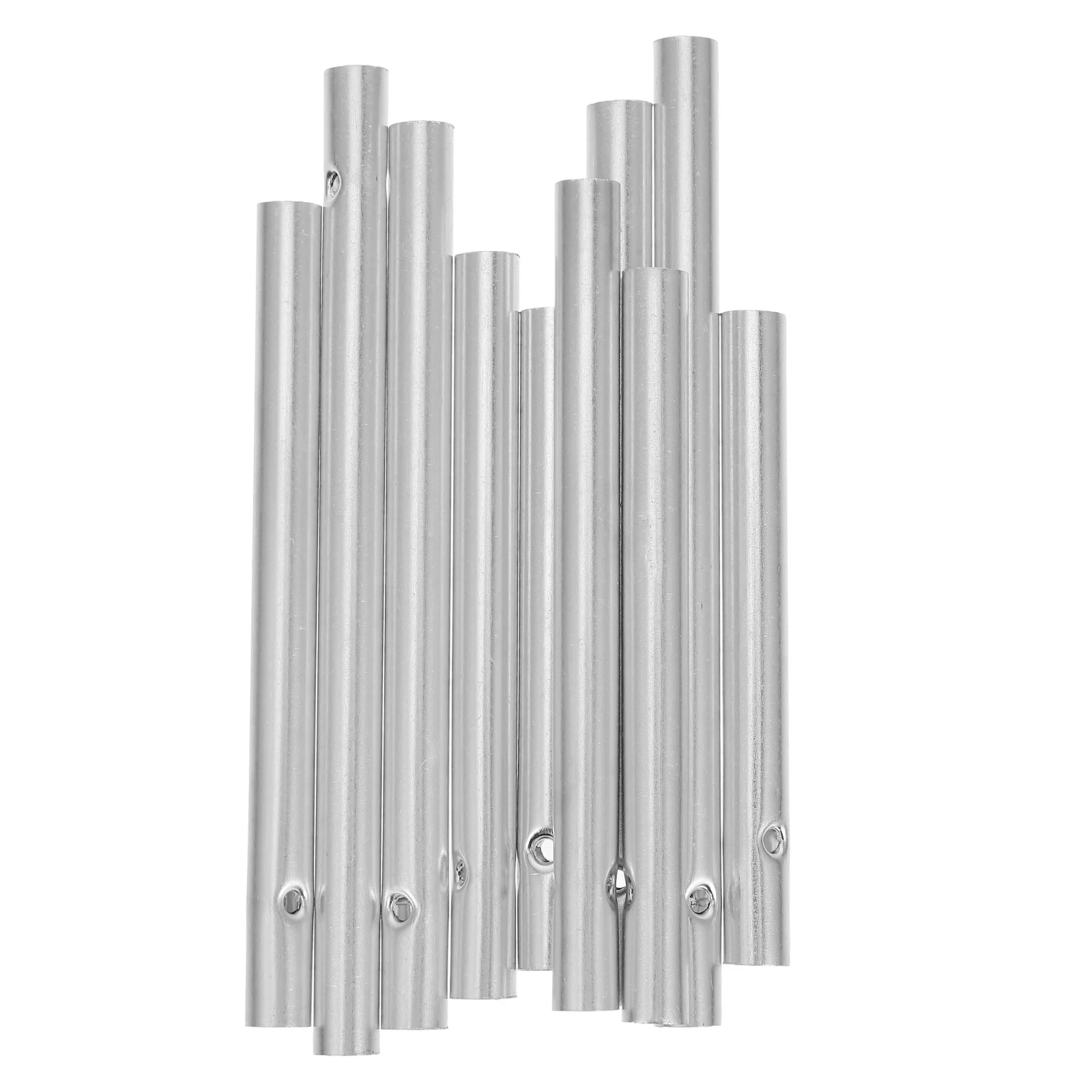 

10 Pcs Aluminum Tube Wind Chimes Metal Charms Textbook Large for outside Replacement Waindcatcher Small Silver