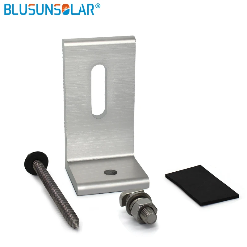 1Set L-type Panel Mounting Bracket Solar End Clamp Aluminum Solar Clamp for Framed Module Roof Mount Kit Solar System