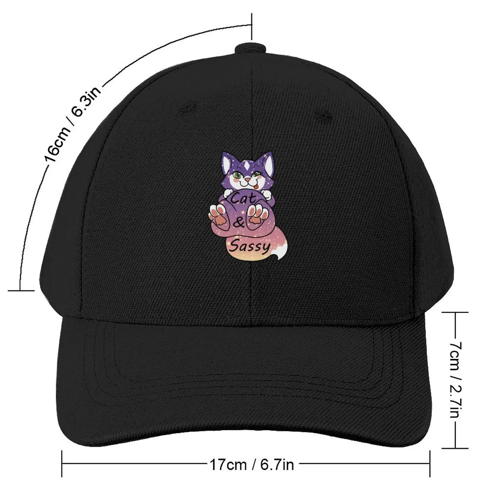 Cat & Sassy - Glitter Edition Baseball Cap Trucker Hat Dropshipping Golf Hat Man Anime Girl'S Hats Men's