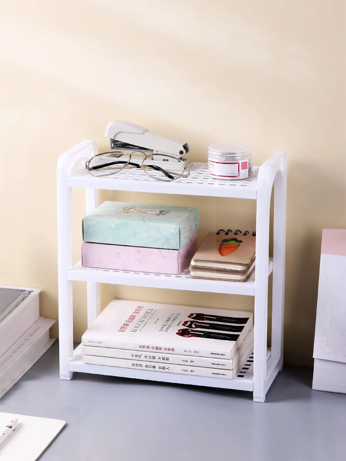 Organizador de Mesa para Dormitório, Quarto, Penteadeira, Banheiro, com Múltiplas Camadas, para Material de Escritório e Itens Diversos