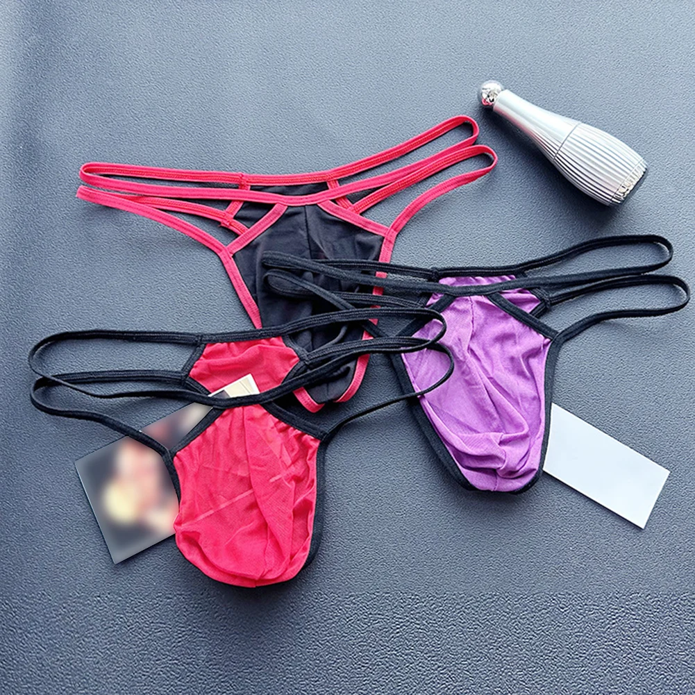 

Men Mesh Thong Sexy Underwear For Hot Man Tanga G-String Lingerie Transparent Gay Sissy Pouch Low Rise Underpants Stretch T-Back