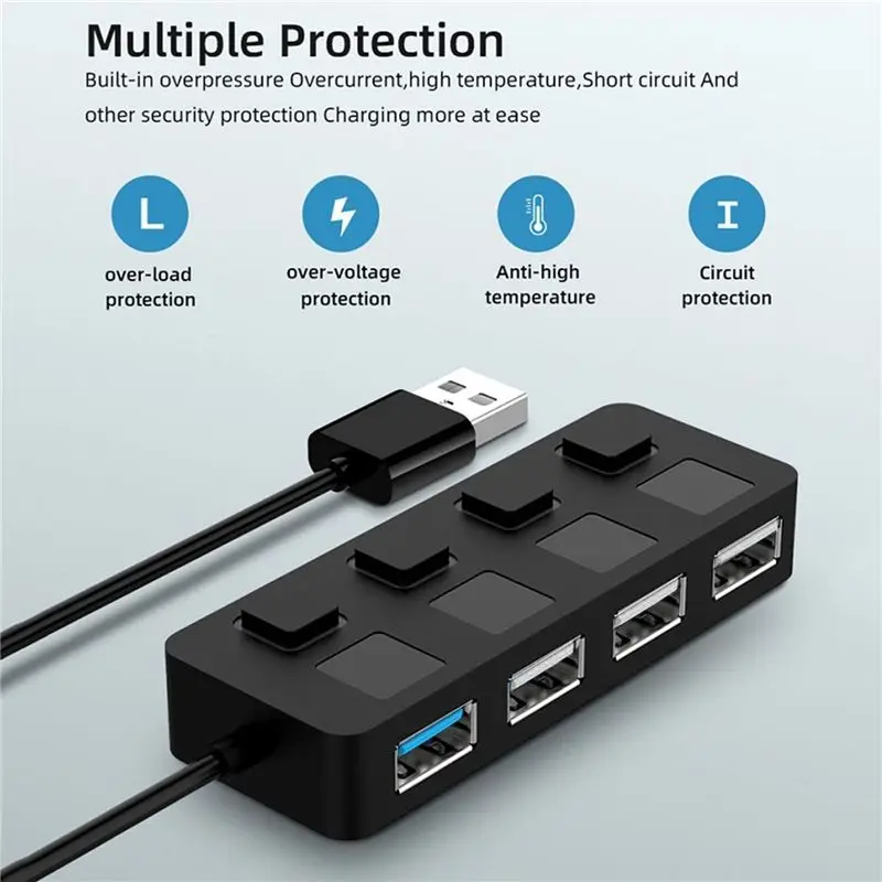 Hub USB 3.0 AAAE à 4 ports ave - Multi Port Usb Hub avis et prix