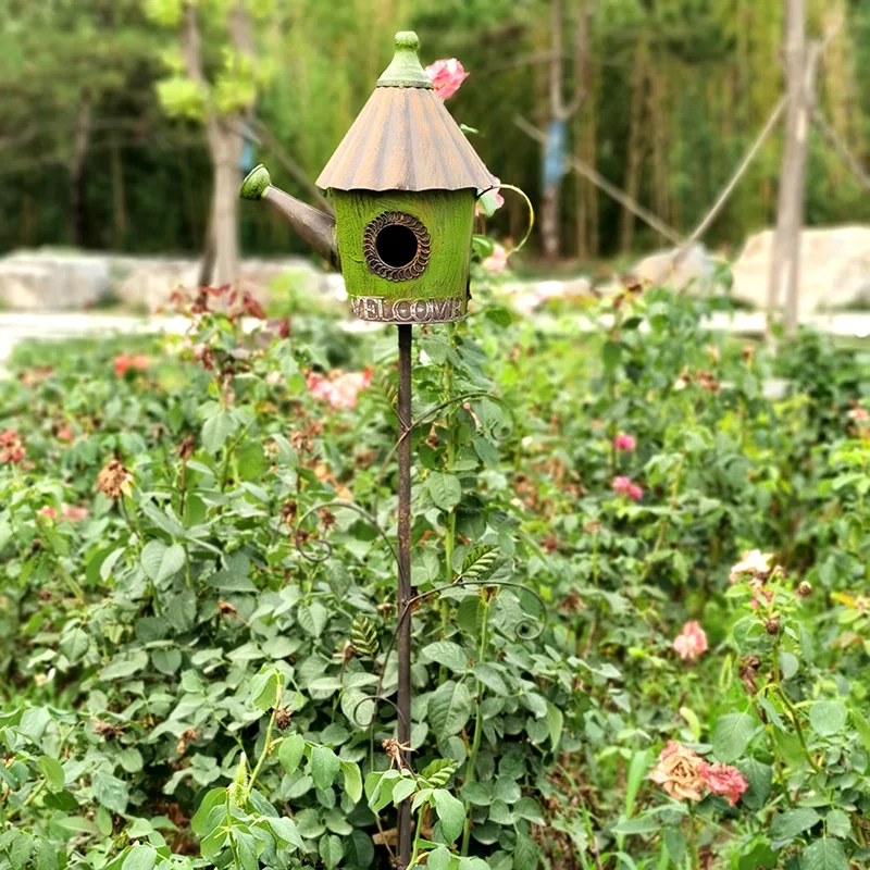 

Outdoor wrought iron retro bird house house cuttings, garden balcony, courtyard decoration, landscaping arrangement, vine climbi