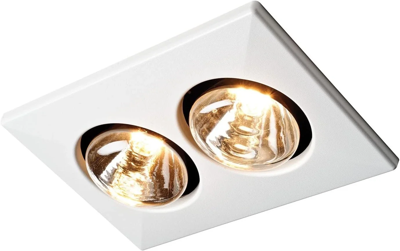 

164 Type IC Infrared Two-Bulb Ceiling Heater with Fan, 250 Watt, White