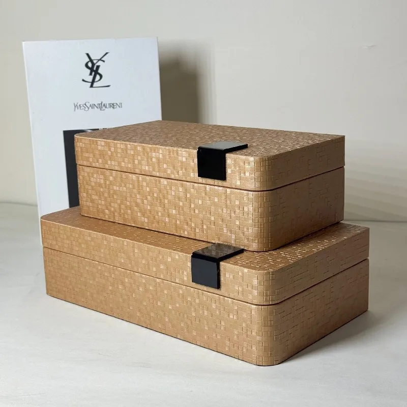 

Кожаная шкатулка для хранения украшений, роскошная декоративная коробка для дома, портативный настольный органайзер для серег, женские шкатулки для украшений