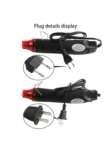 220/110V Hot Air Gun DIY Tool Heat Electric Power Tool Mini Soldering Temperature Crafts Blower with Supporting Seat Shrink