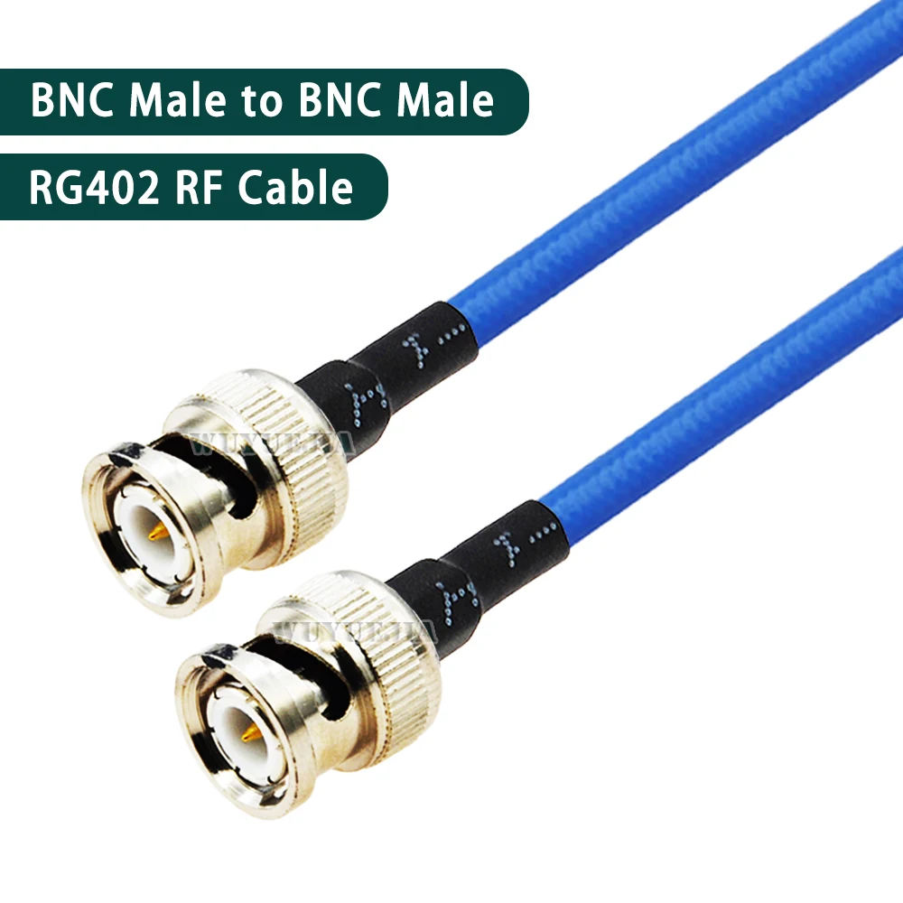 Q9 BNC Type Adapte Semi-Felxible RG402 RF Coaxial Cable BNC Male Plug to BNC Male Plug Connector 50ohm High Frequency Test Cable