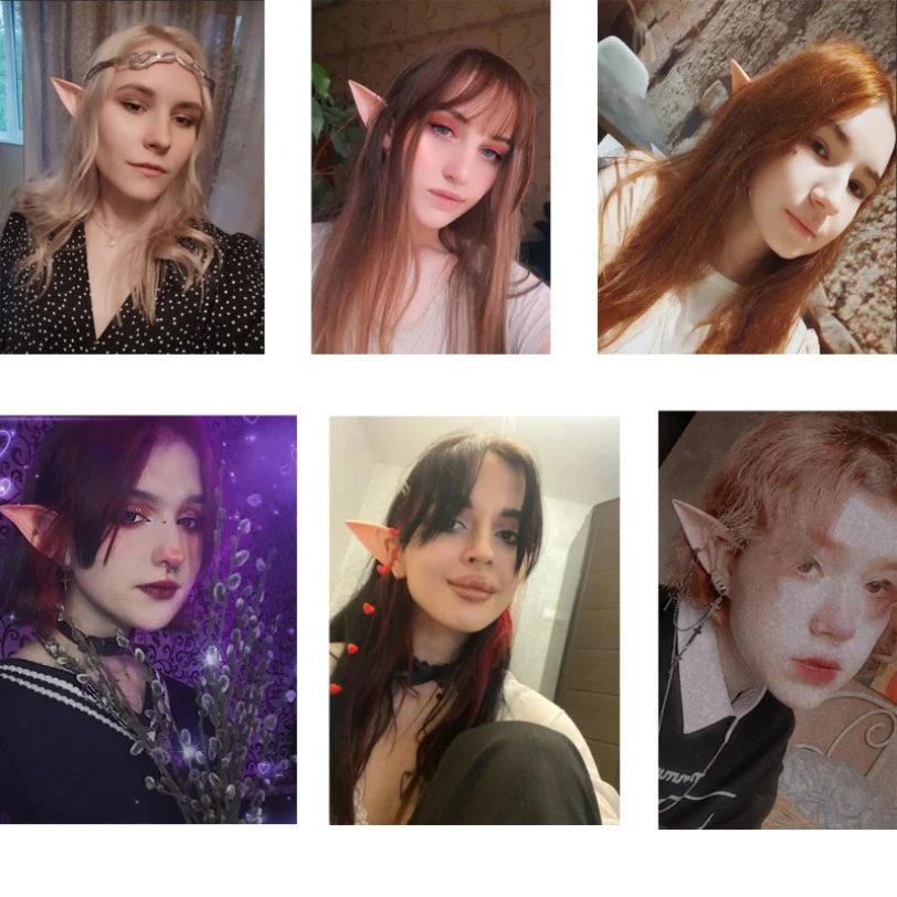 آذان الملاك الغامضة قزم آذان اللاتكس لملحقات أزياء الجنية التأثيرية زينة الهالوين صور الدعائم ألعاب الأطفال الكبار