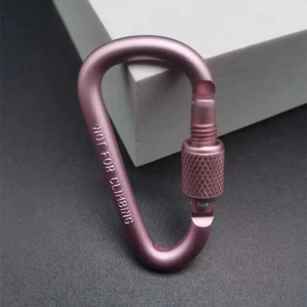 Aluminum Alloy Quick Release Carabiner D-shape Safe Outdoor Sports Buckle Protect Multifunctional D Type Carabiner DIY