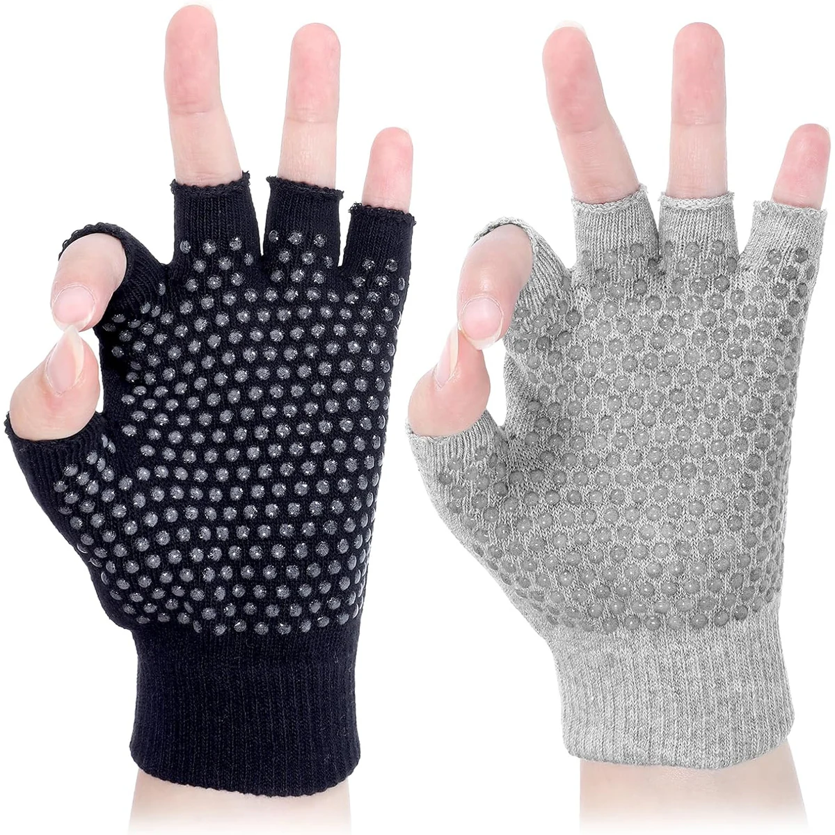 AliExpress OLOEY Half-Finger Workout Gloves Non Slip Fingerless Yoga Gloves Fingerless Pilates Glove Weight Lifting Glove for Women for Cycling