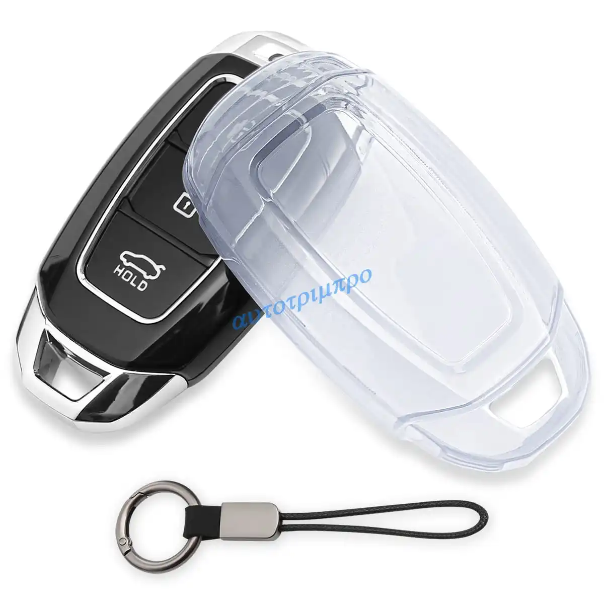 

Car Transparent Key Fob Chain Cover Case Shell Protector Compatible With Hyundai Elantra GT Palisade Venue Santa Fe VelosterKona