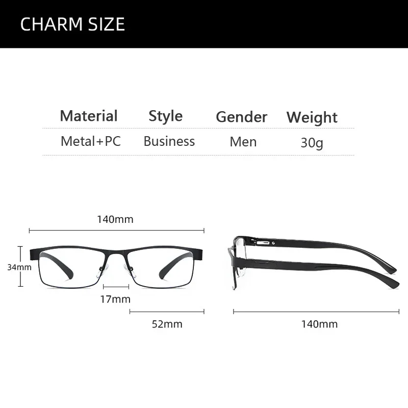 Metal Vintage Unisex Reading Glasses New Anti Blue Presbyopic Glasses for The Elderly Fashionable Presbyopic Optical Glasses