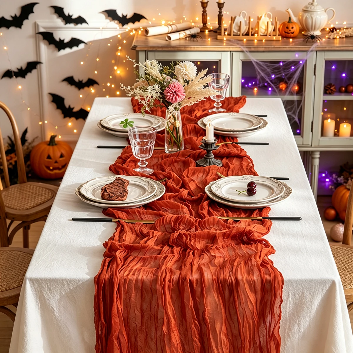Solid Color Pleated Table Flag, Reusable, Suitable for Decorating Parties, Restaurants, Festivals, Kitchens, And Dining Tables