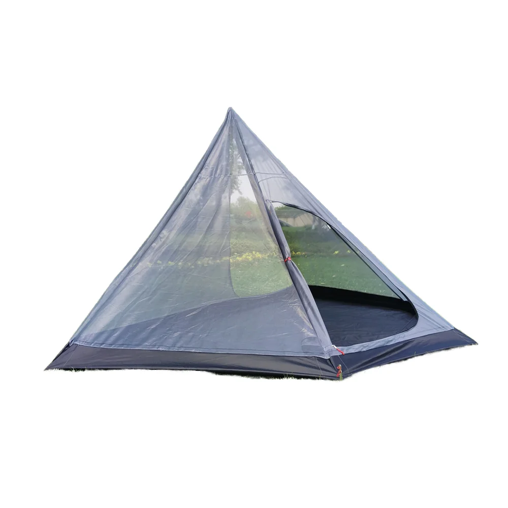 

New Tent Outdoor Rodless Ultralight Camping Backpacking Tent Pentagon Summer Mosquito Net Mesh Tent 2 Sizes