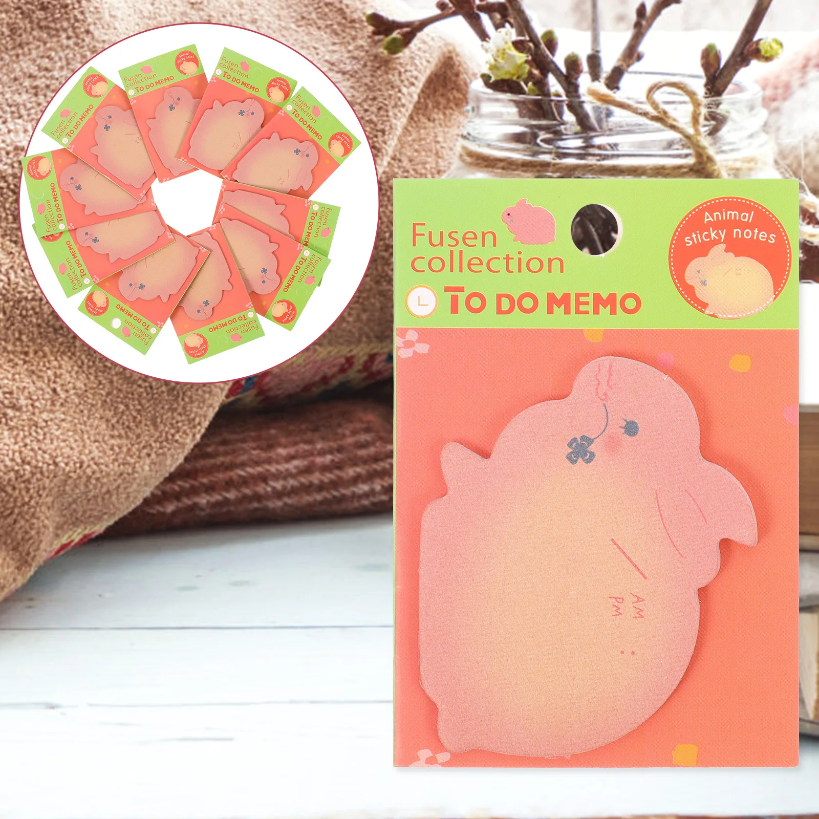 

20 Pcs Rabbit Office Pads Multi Double Glue Swift Multi-function Stickers