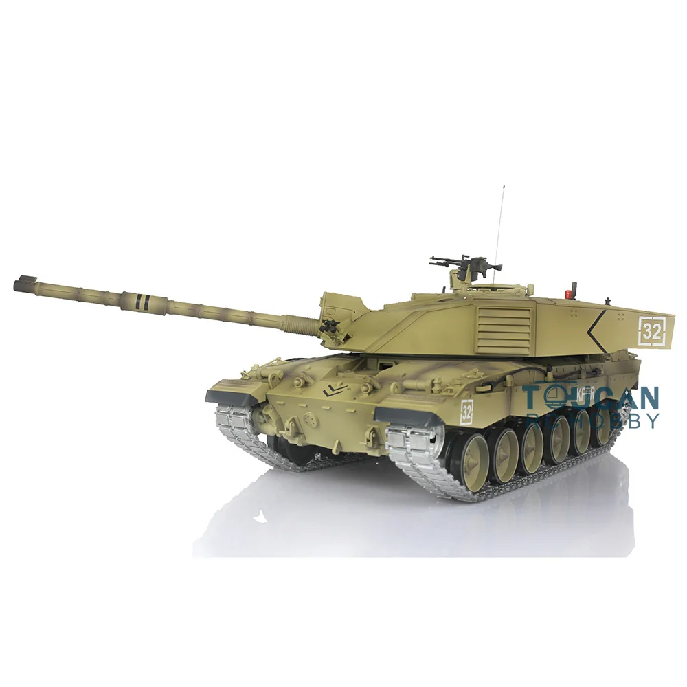 2.4G Henglong 1/16 Scale 7.0 Plastic Challenger II RTR RC Tank 3908 360° Turret