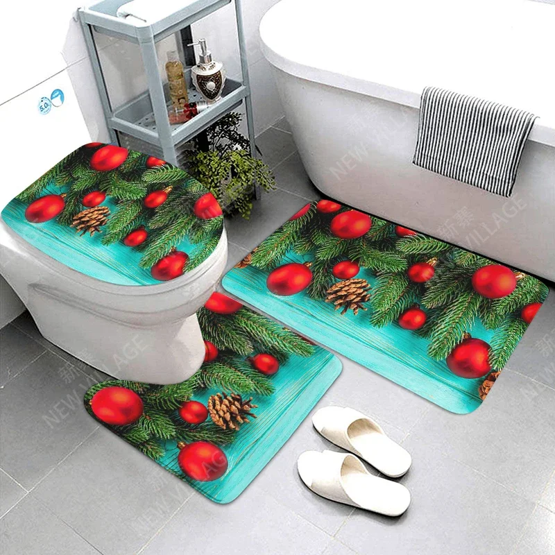 home bathroom floor mats Christmas decorations Bath Foot mat modern bathroom accessories rug Toilet mat Bathtub anti-slip carpet