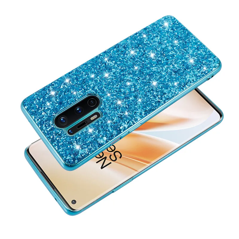 Bling Glitter Sequins Silicone Phone Case For Oneplus 6 6T 7 7T 8 Pro 8T Soft TPU Case For One plus Nord N10 N100 Back Cover