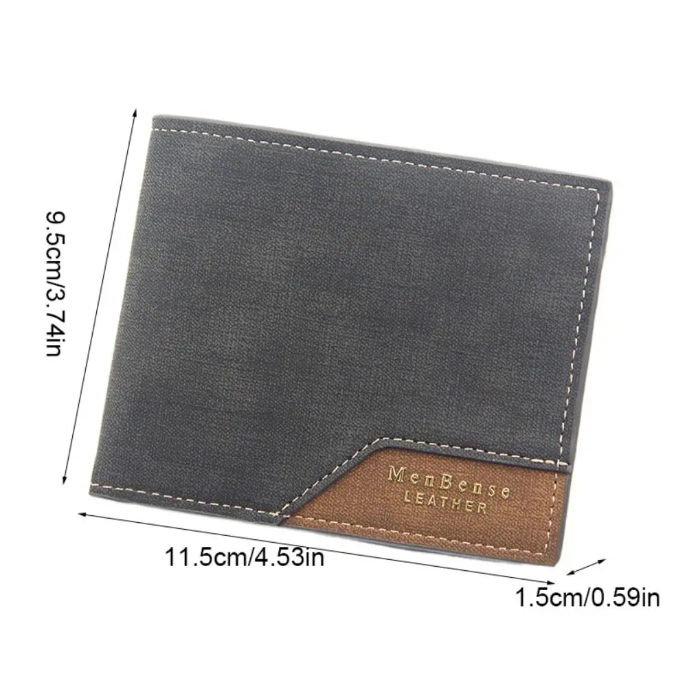 Portable Leather Men's Short Wallet Slim Multi-Slot Credit Card Case Multifunction Coin Purse Business Card Holder Daily