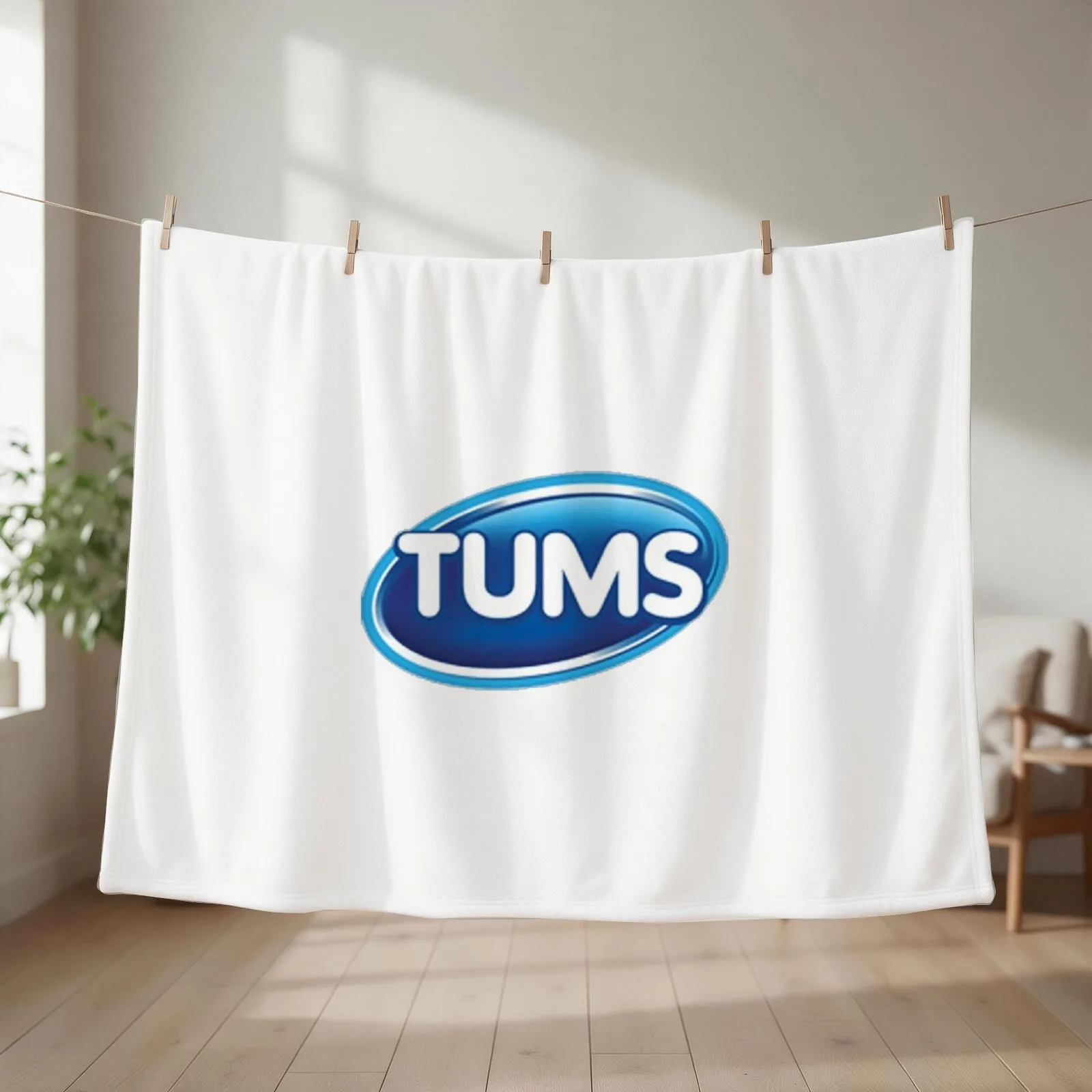 Tums Throw Blanket couch cozy soft plush fuzzy picnic outdoor blanket