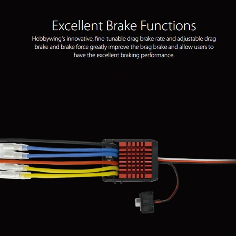 A19Q-для Hobbywing Quicrun WP 880, двойной матовый 2-4S Lipo, водонепроницаемый регулятор скорости ESC для радиоуправляемого автомобиля 1/8