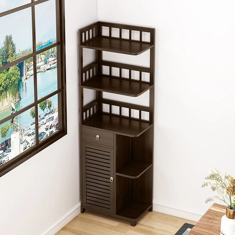 Tea cabinet household corner boiling water rack table side set Bogu storage storage display shelf