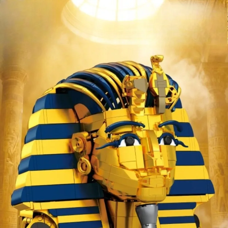 80027 Egyptian Golden Mask Collectible Model Ornament Children's Educational Assembly Building Blocks