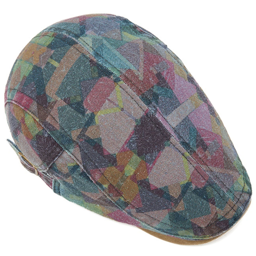 HT5060 Baskenmützen für Alle Jahreszeiten Herren Damen Vintage Künstler-Malermütze 100% Baumwolle Ivy Flat Cap Verstellbare Tarnfarben-Baskenmütze – Detail 8