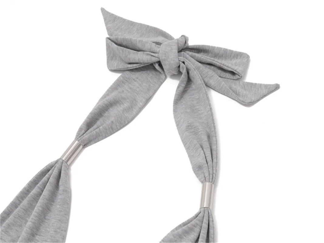 Halter Hollow Lace Up Women Short Mini Backless Pleated Prom Dress Grey Low Waist Evening Skirt Spicy Girl New Arrival In Stock