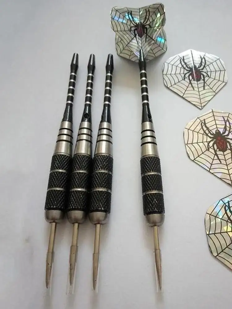 Aiguille à fléchettes en alliage d'aluminium sculpté tout en fer inoxydable 22g, avec tige en aluminium à 5 lignes, aiguille volante, couleur aléatoire