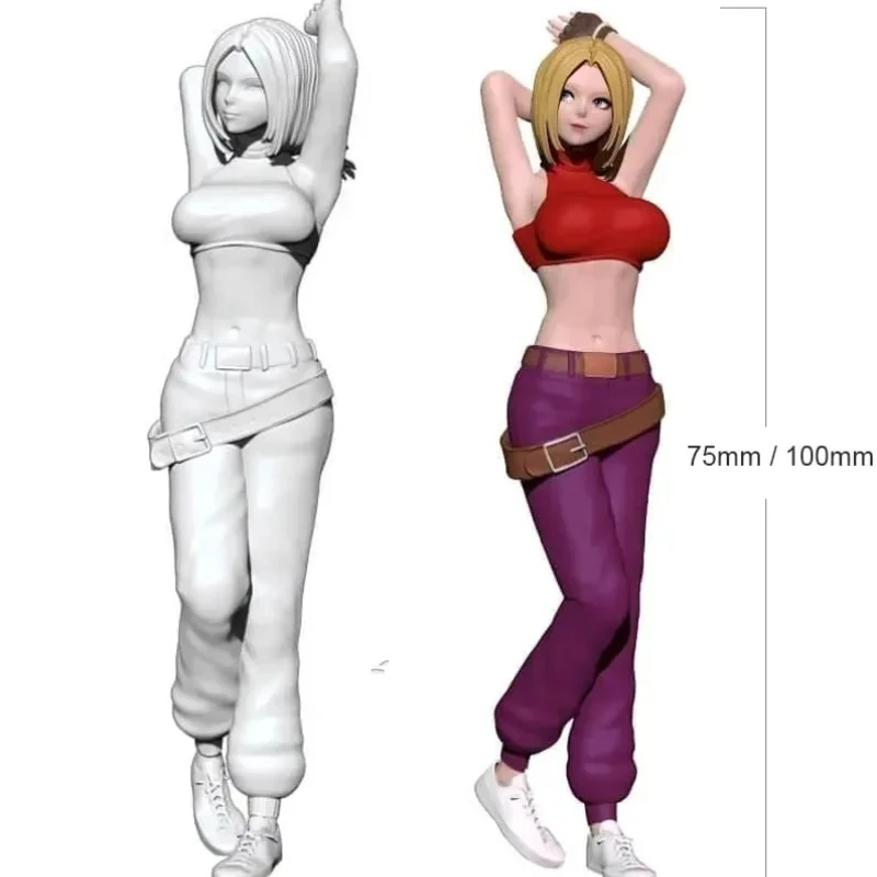 1/24 Resin Model Kits Pretty Girl Unpainted No Color RW-174