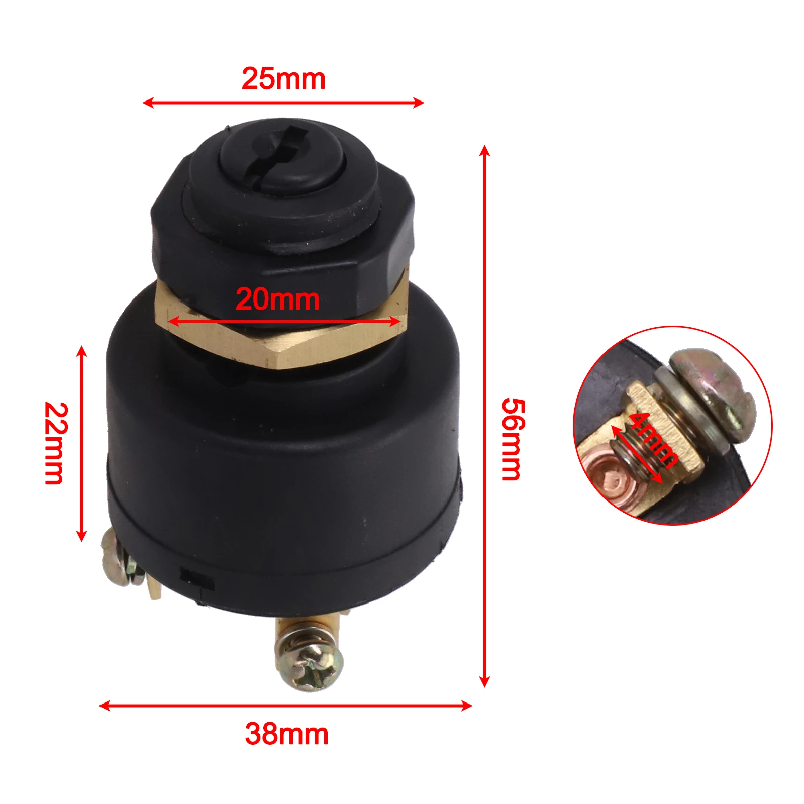 

Marine Electronics Ignition Switch Boat Ignition Marine Ignition Switch With Keys 2-7 64 X 1-29 64 Compatible With OMC