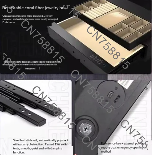 Electronic Deposit Hidden Safe, Drawer Safe Secure Steel Fingerprint & Digital Lock, Fast Shipping