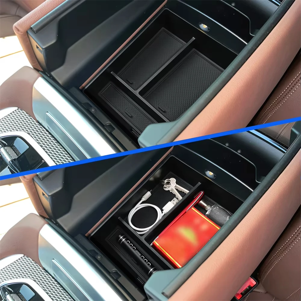 

for BMW X5 G05 X6 G06 X7 G07 2019-2024 Armrest Storage Box Accessories Tray Organizer Tidying ABS