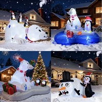 2025 New Inflatable Christmas Decorations Polar Bear Penguin Outdoor Fun Inflatable Toys