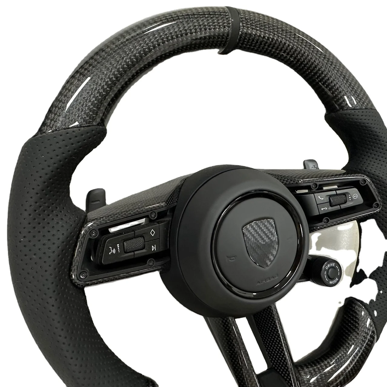 For Porsche 5 Series Modified Carbon Fiber Steering Wheel for 911 Cayenne Boxster Macan Panamera