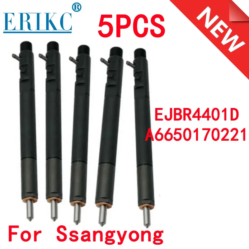 

5PC EJBR04401D Diesel Injector Nozzle 6650170221 Common Rail Injector EJBR04401Z for SSANGYONG Kyron REXTON 2.7L A6650170221