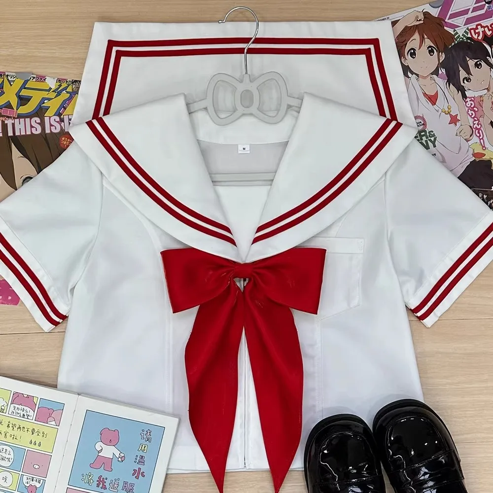 Japanese School Uniform Cosplay Sailor Outfit for Party Sailor Fuku Short Sleeve High School Girls Korean Students Jk Uniforms