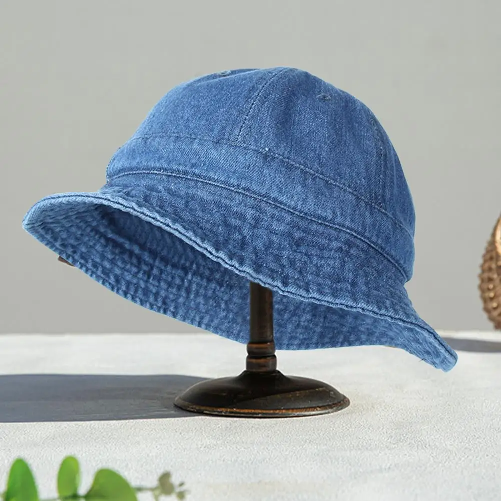 Chapéu de balde jeans lavado para homens e mulheres, chapéu de pescador dobrável, chapéu de moda unissex, boné Hip Hop Gorros, boné Panamá feminino,