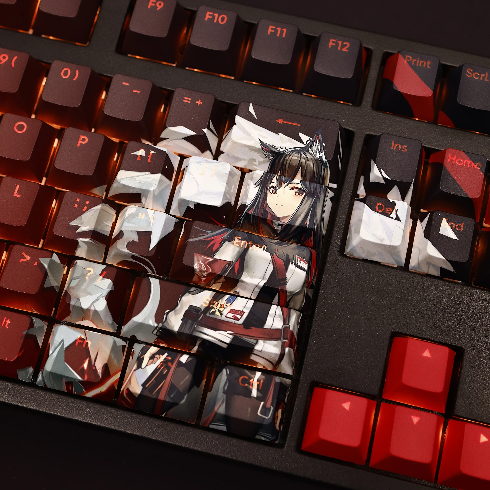 108keys/set arknights Texas Lá omertosa PBT keycaps Anime játékok Szépség Elárusítónő kulcs sapkák Szármaró Magaslat számára DIY Gépi keyboards