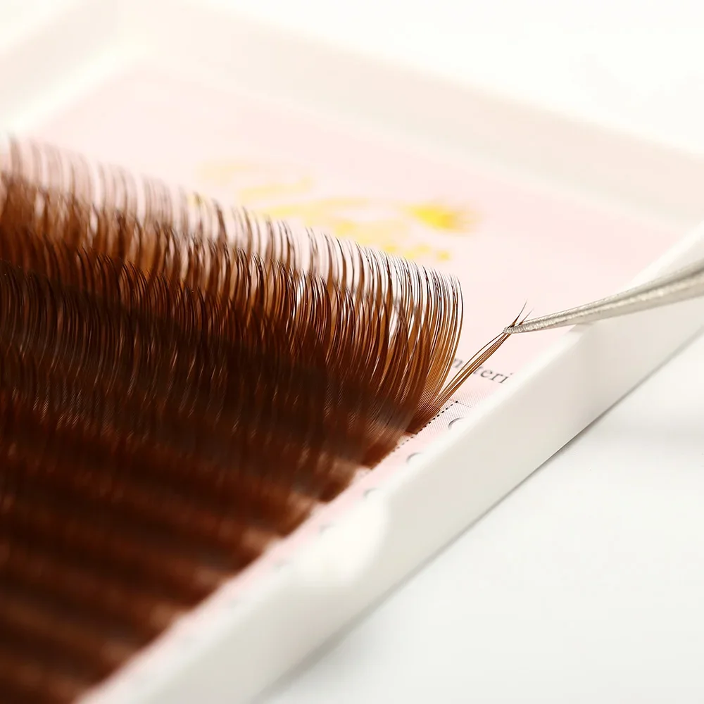 Yelix Eyelashes Extension Light Brown 10~13mm Mix Individual Eyelashes Soft Natural Lashes Profession Maquiagem