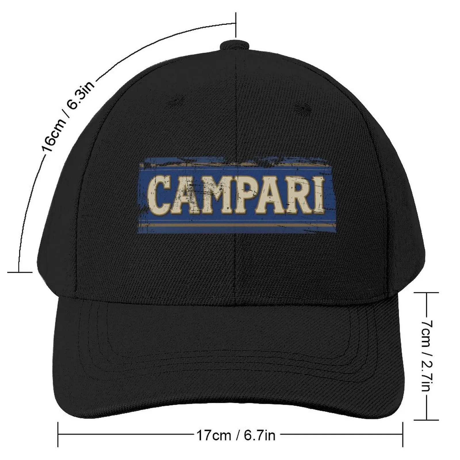 Campari Monogram Distressed Design Type 2 Baseball Cap Sunhat fishing hat Hip Hop Golf Wear Men Women's