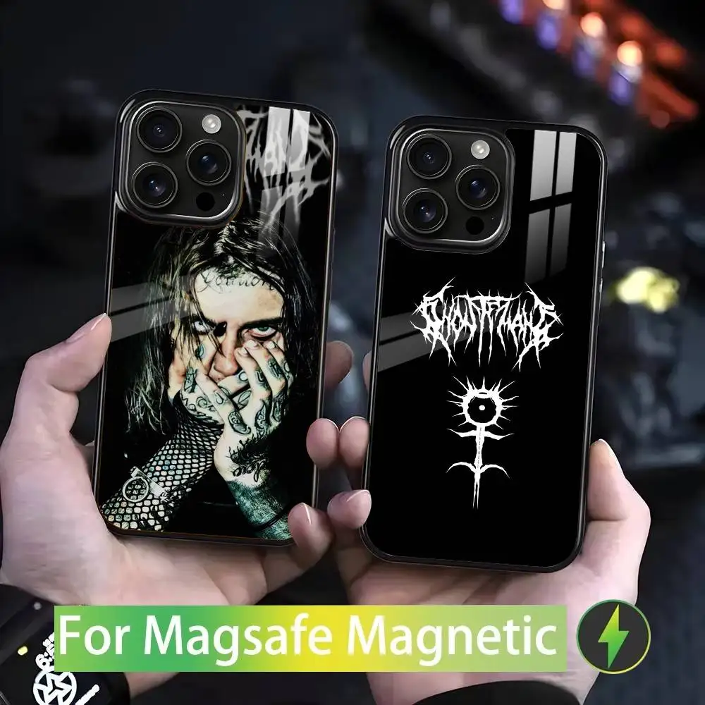 

G-Ghostemane для iPhone 17, 16, 15, 14, 13, 12, 11, Pro, Max, Plus, Mini, SE4, E, магнитная беспроводная зарядка Magsafe
