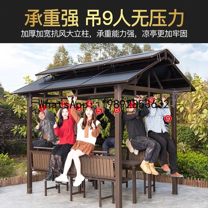 ww24 outdoor pavilion outdoor canopy rooftop open-air courtyard house garden double roof sunlight board four-corner pavilion