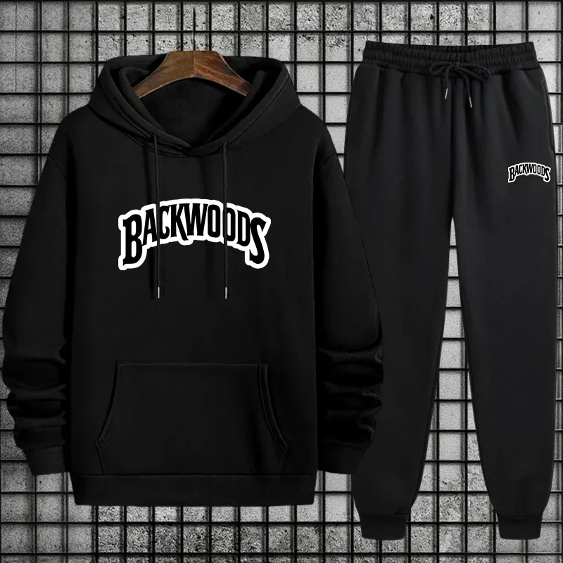

2026 Hot Sale Men's Tracksuit Hoodie + Pants 2pcs Set Urban Casual Fashion Sportswear Male Autumn Winter Daily Sporty Outfits