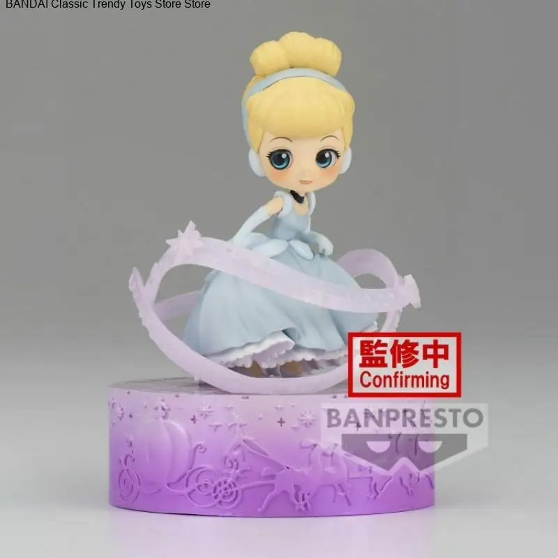 Figuras de acción originales Bandai Banpresto Cenicienta Q Posket Cenicienta Anime modelo regalo para decoración de Fans de Anime figura bonita