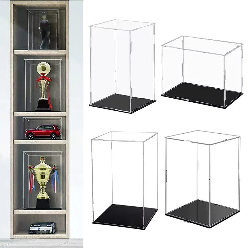 Acrylic Collectibles Display Box Clear Assemble Display Case for Figures Dustproof Storage Organizer for Car,Toy,Doll Showcase