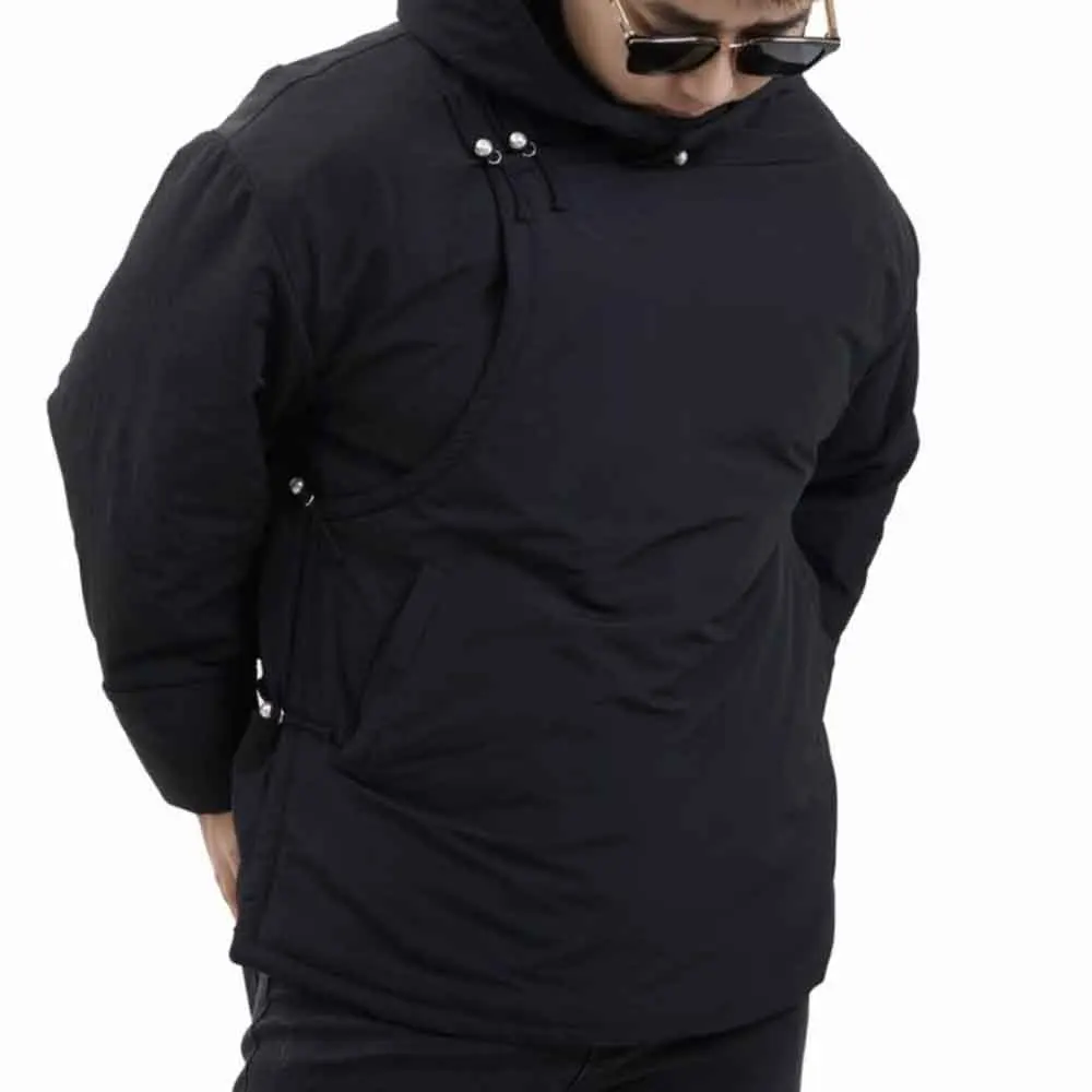 

Winter New Male Solid Color Long-Sleeved Cotton Jacket Chinese Retro Fashion Trendy High Street Casual Loose Niche Men's Top